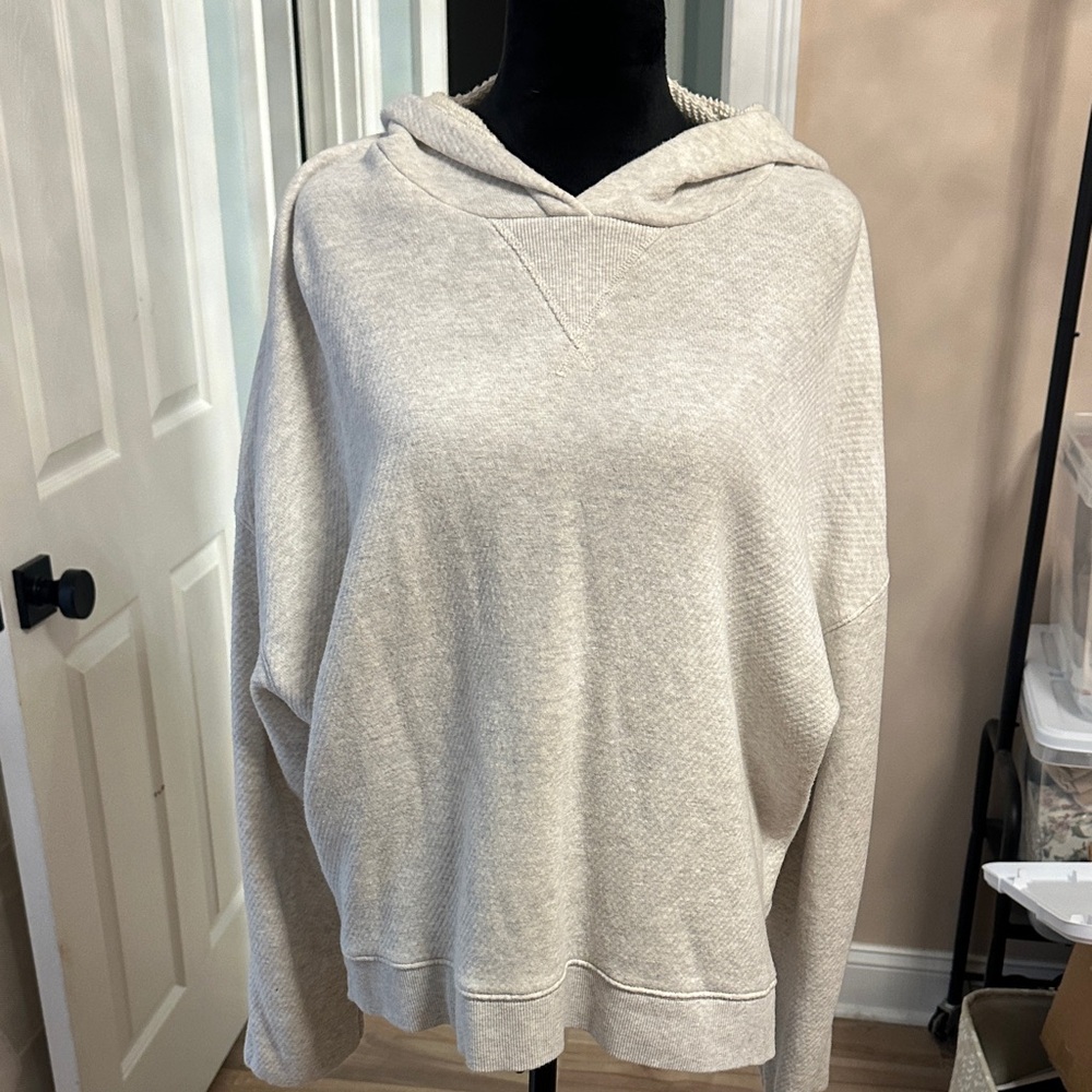 Madewell Heathered Cream Hoodie